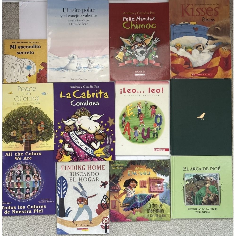 Lot of 12 Books Spanish Childrens Espanol Bilingual Picture Set Homeschool - Picture 1 of 16